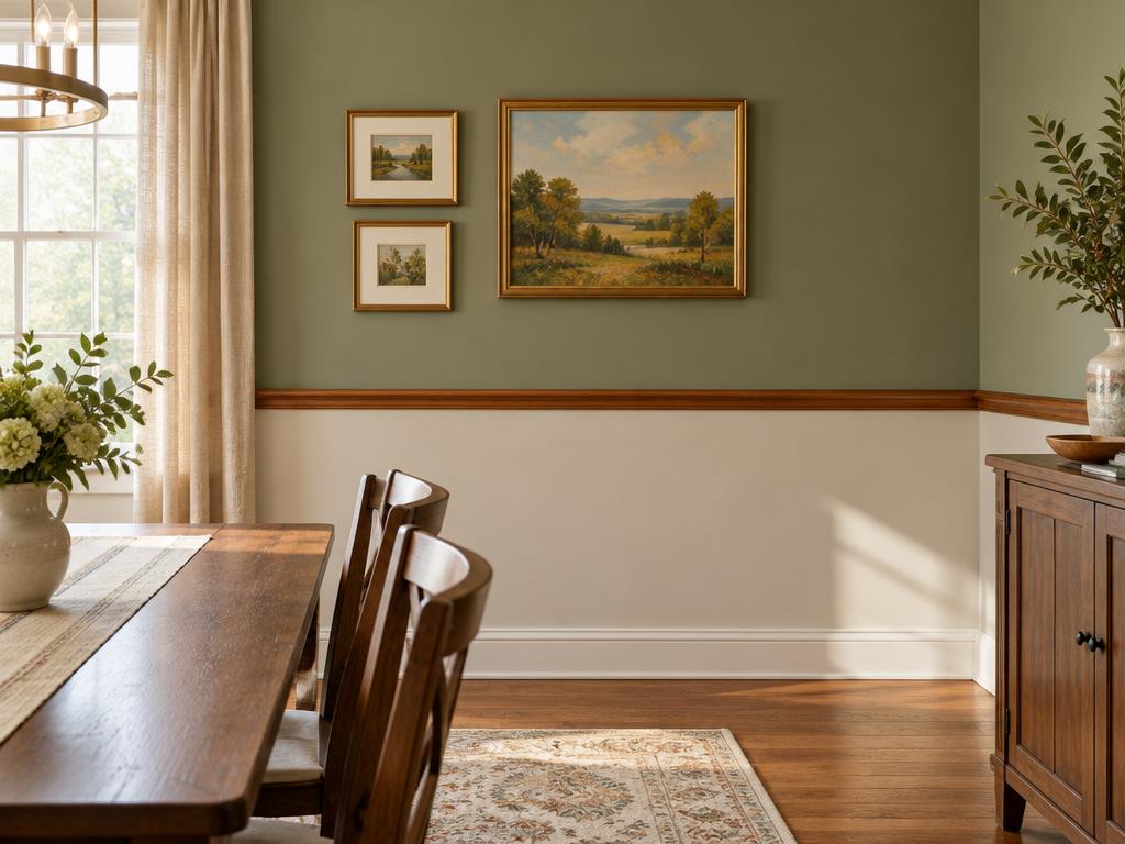 Illustrative photograph of chair rail