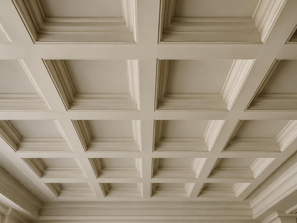 Illustrative photograph of coffered ceiling