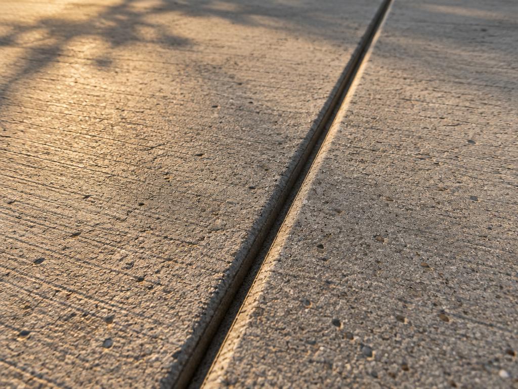 Illustrative photograph of control joint groove