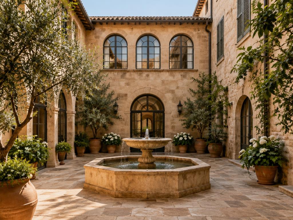 Illustrative photograph of courtyard