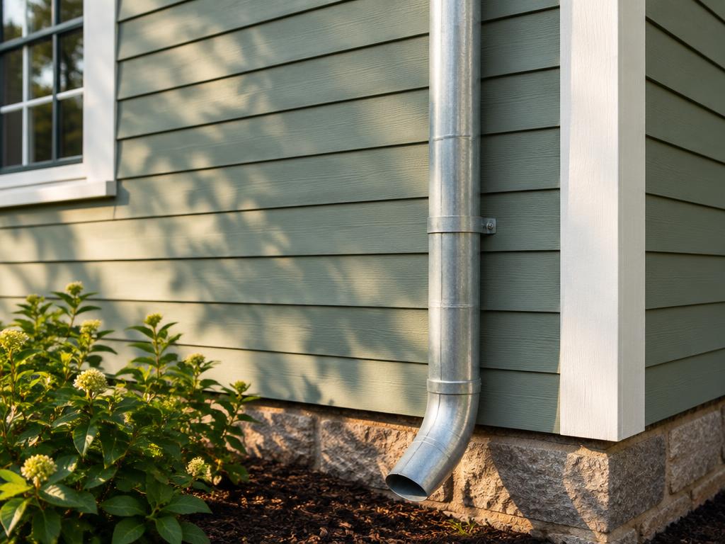 Illustrative photograph of downspout