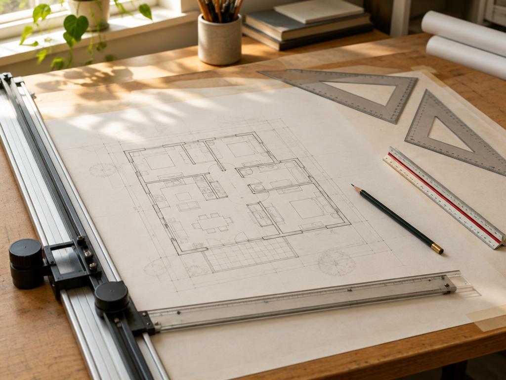 Illustrative photograph of draftsperson
