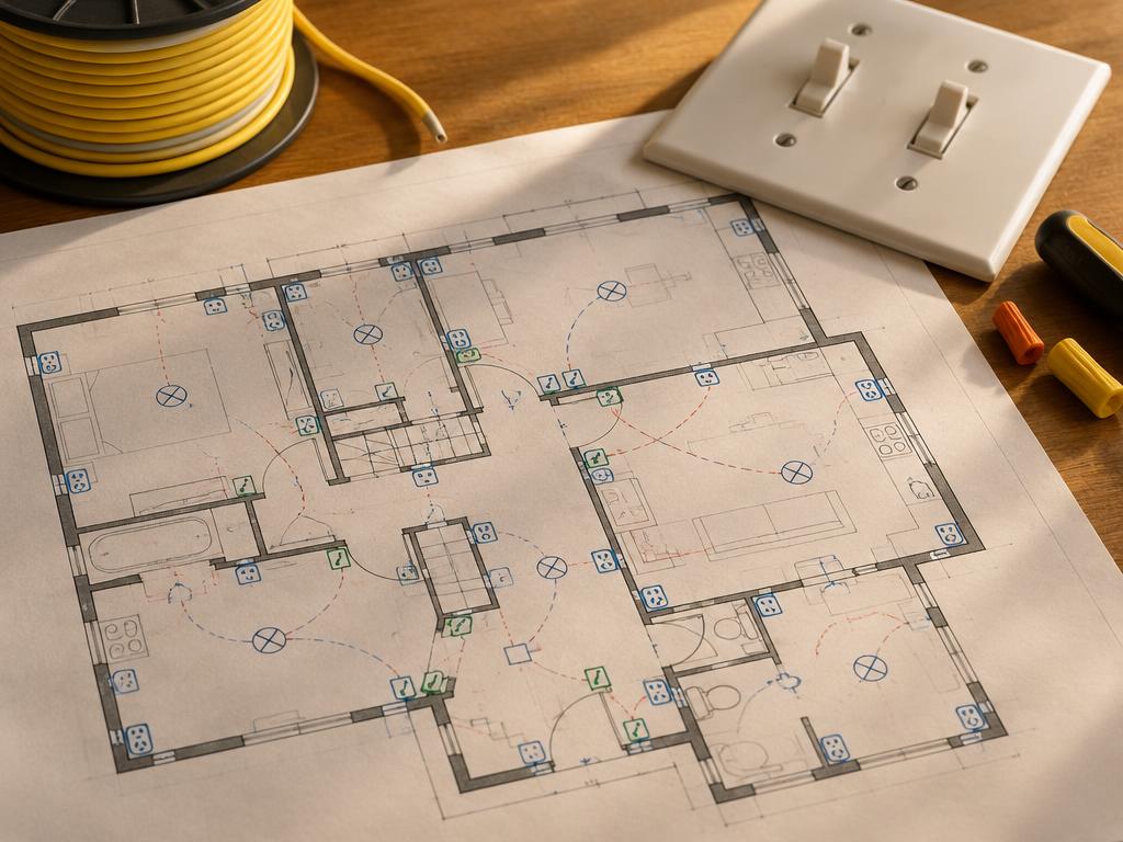 Illustrative photograph of electrical plan