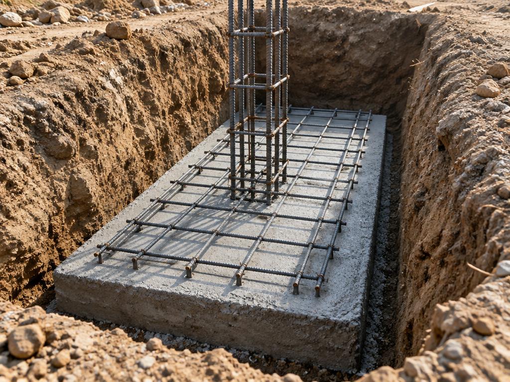 Illustrative photograph of footing