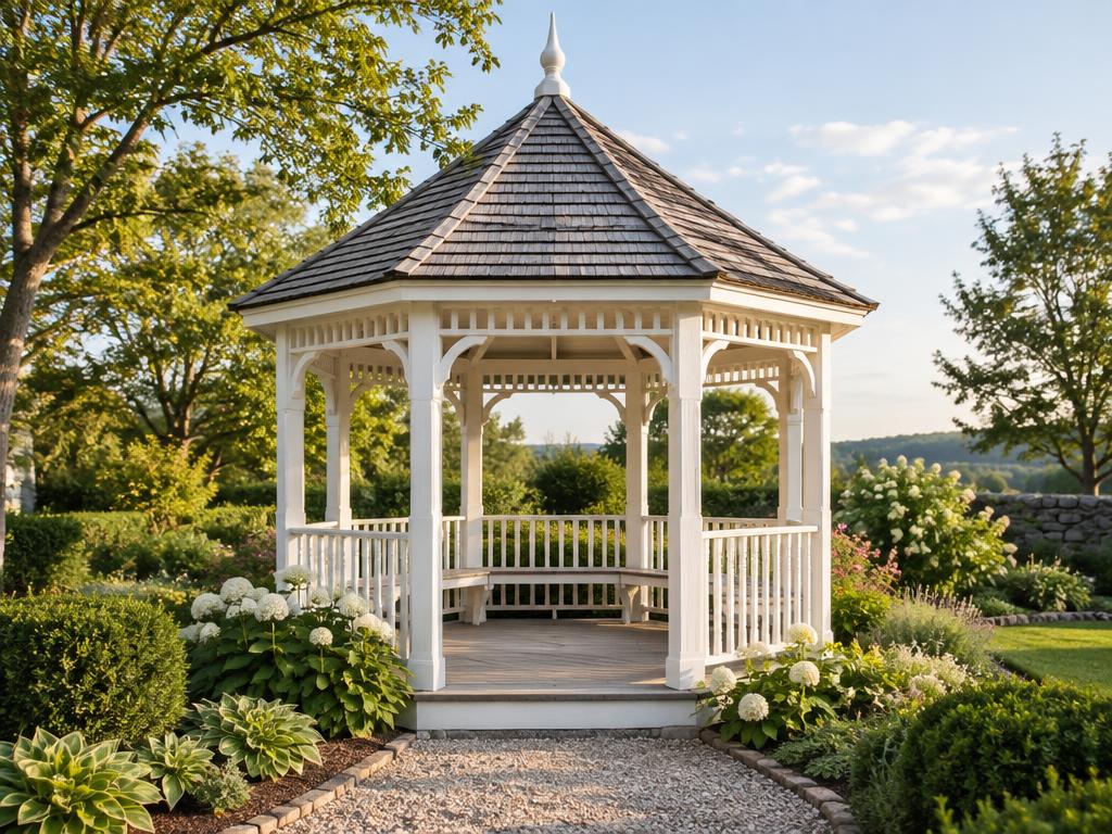 Illustrative photograph of gazebo