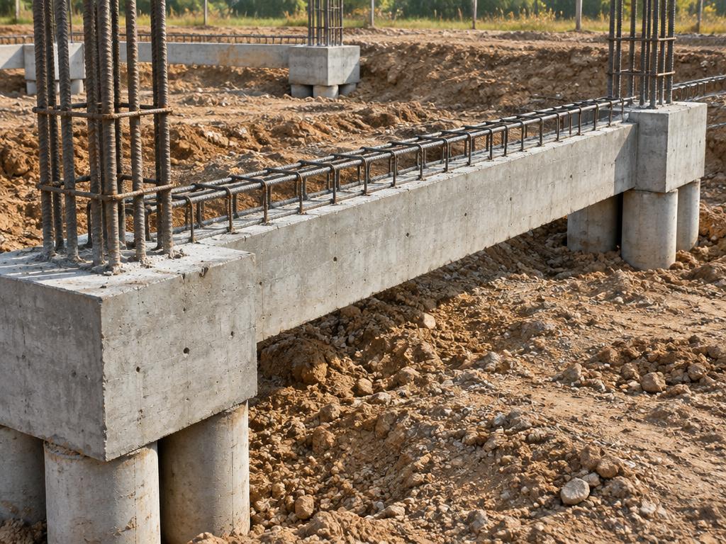 Illustrative photograph of grade beam