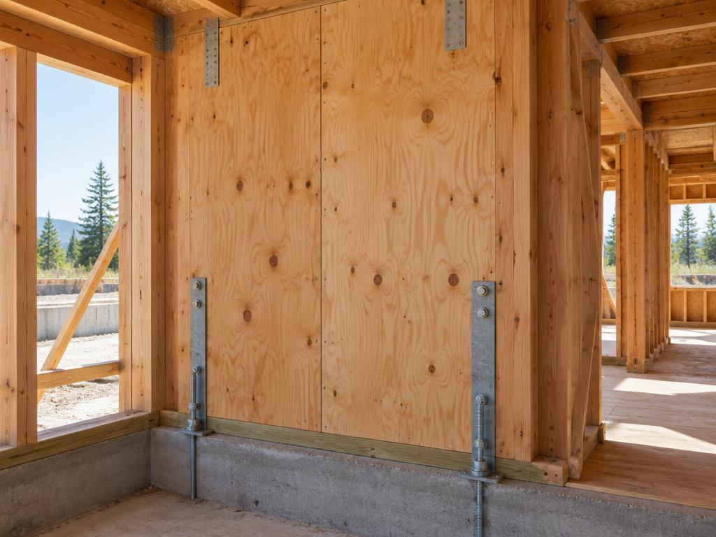 Illustrative photograph of shear wall