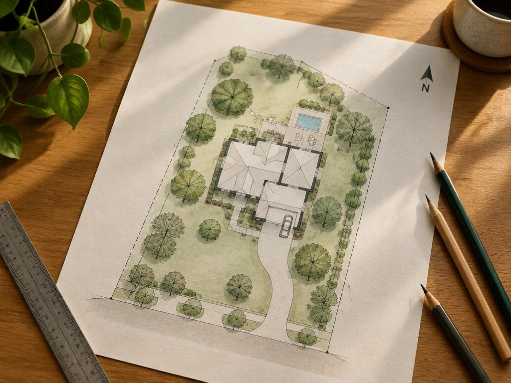 Illustrative photograph of site plan