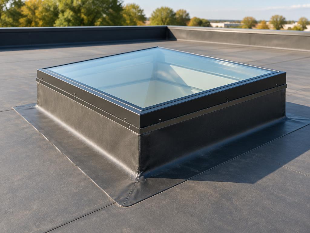 Illustrative photograph of skylight curb