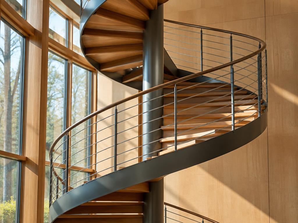 Illustrative photograph of spiral stair