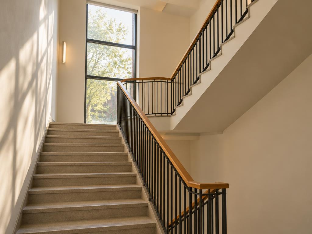 Illustrative photograph of switchback stair