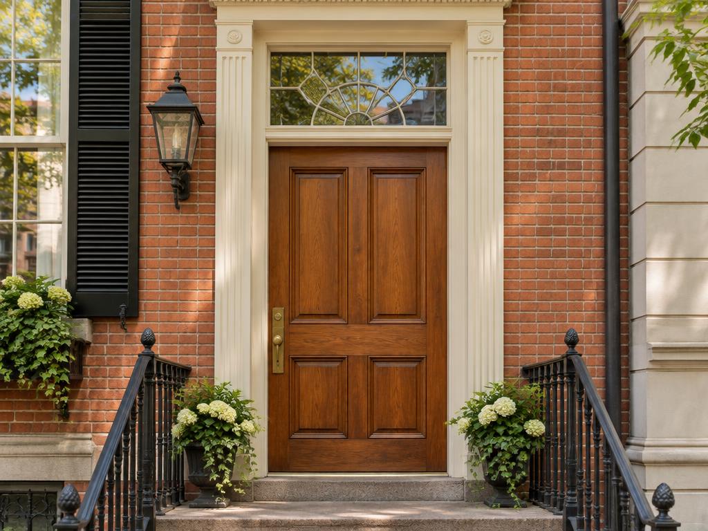 Illustrative photograph of transom