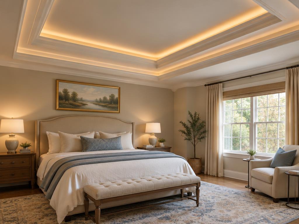 Illustrative photograph of tray ceiling