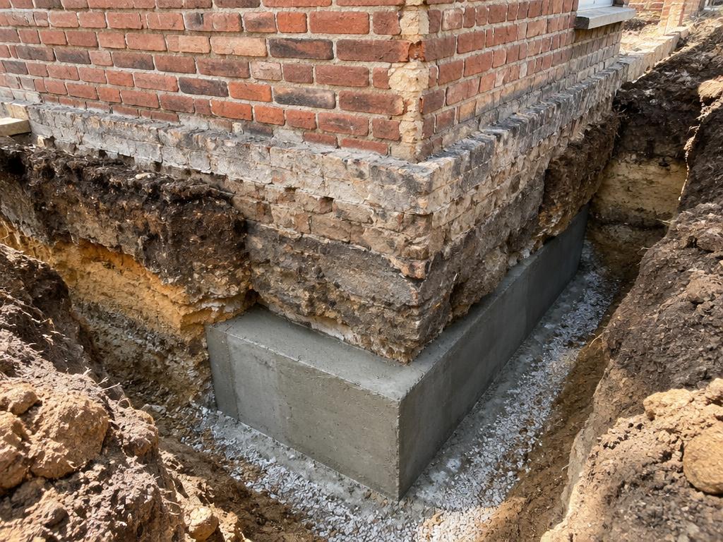 Illustrative photograph of underpinning