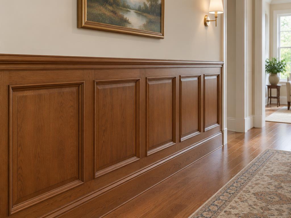 Illustrative photograph of wainscoting